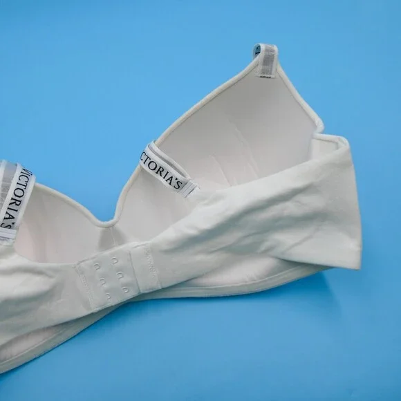 Victorias Secret T-shirt Bra 40DD White Lightly Lined Wireless Padded Lingerie - Picture 6 of 10